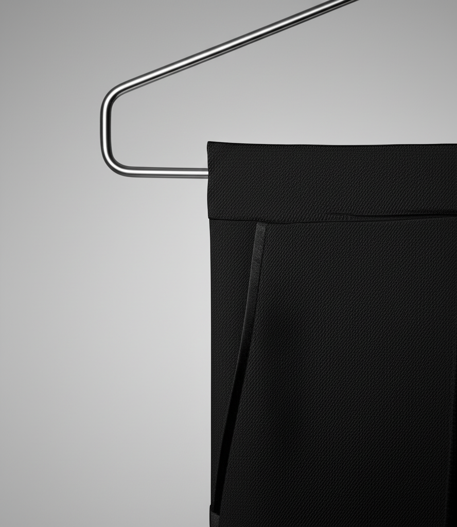 tailorwear tuxedo trousers in scabal black cloth