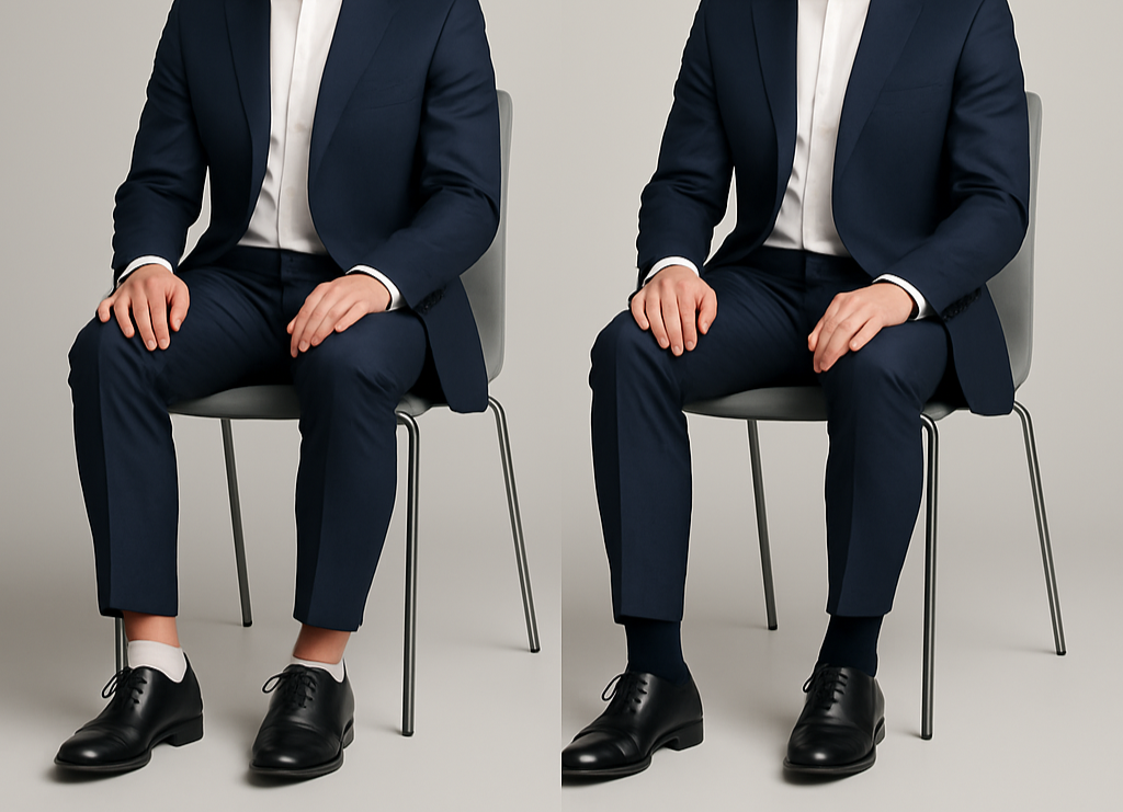 Suit Dressing Mistake #9: Socks Length