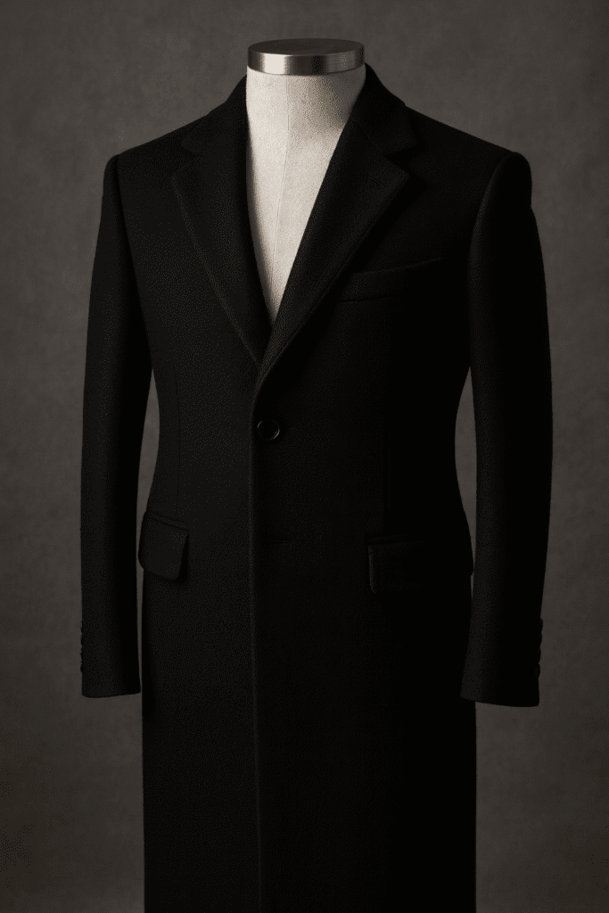 tailored and custom made woolen overcoat
