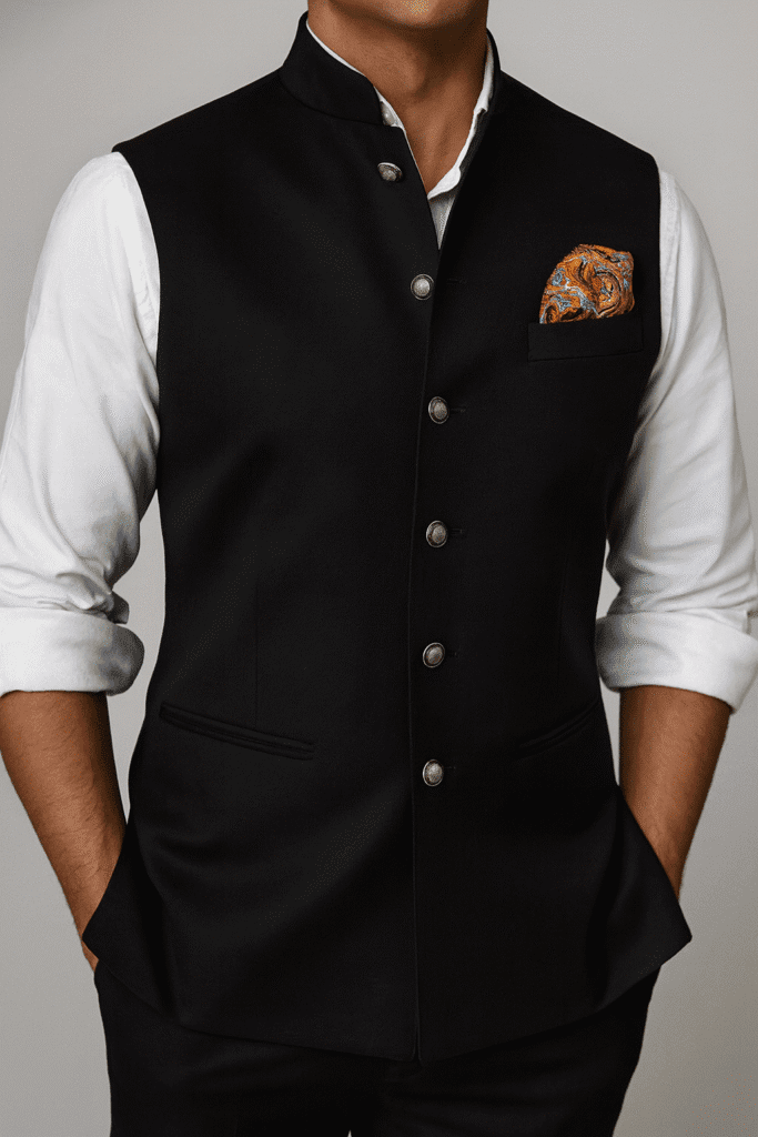 woolen indian waistcoat, nehru jacket, modi jacket