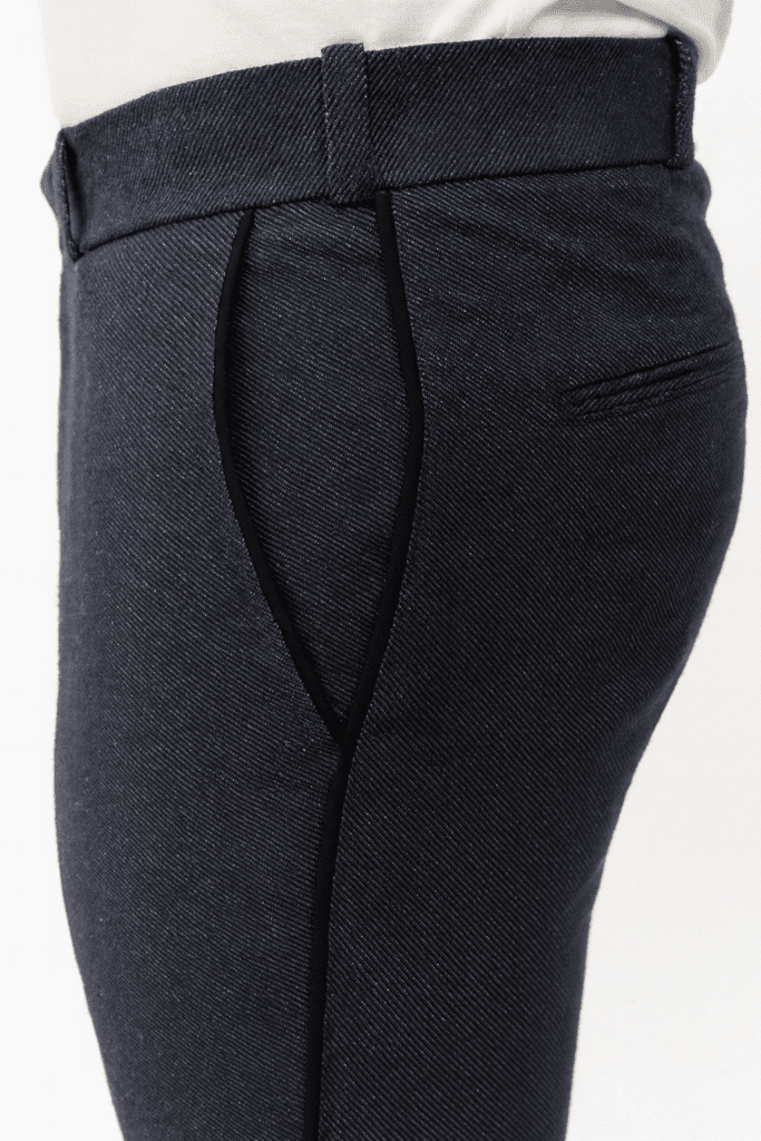 tailored casual trousers in organic cotton