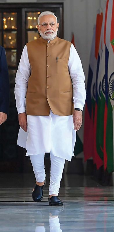 PM Modi in Modi Jacket or Bundi