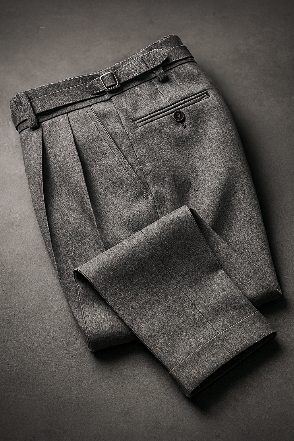 bespoke tailored dress trousers in 100% wool