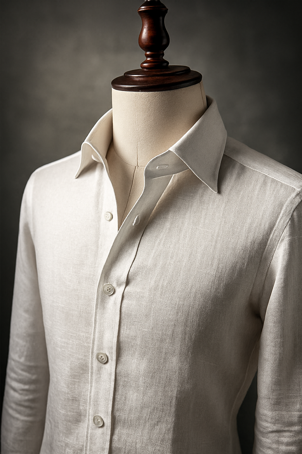 tailored white shirt in irish linen