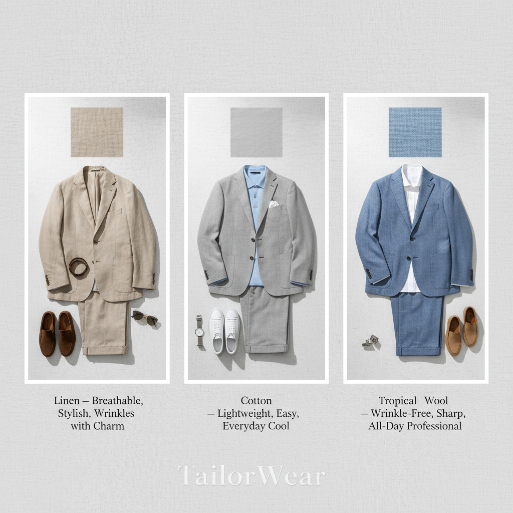 Summer Suits by TailorWear, in Linen, Cotton and Tropical Wool