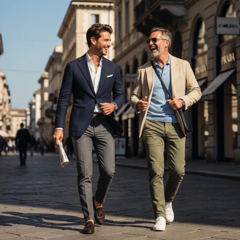 Men wearing spezzato style outfit 2025 - Tailorwear