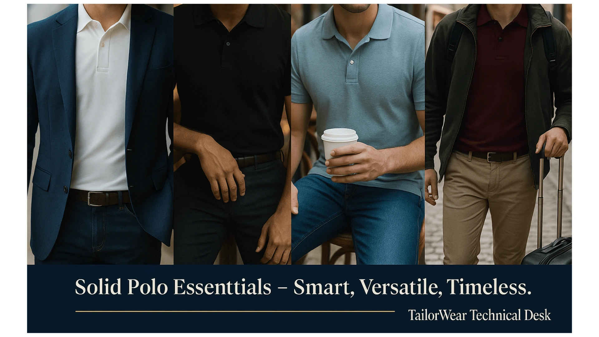 Solid-colour polo shirts for men